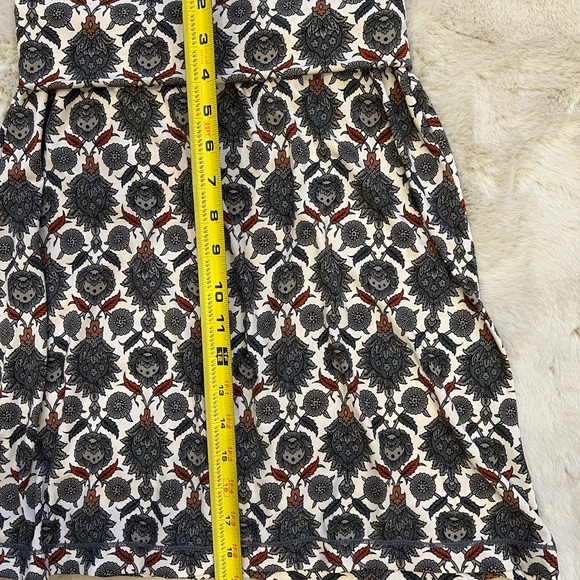 MAX STUDIO skirt printed foldover waistband a-line stretch - Picture 8 of 13